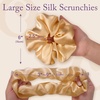 image:imageOLESILK 100 Mulberry Large Silk Scrunchies for Hair Care 2 Pack  Oversized for Women amp Girls Long Thick Curly Braids Hair Soft Smooth for No Damage Hair Care While Sleeping and DailyFloral 31
