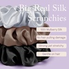 image:imageOLESILK 100 Mulberry Large Silk Scrunchies for Hair Care 2 Pack  Oversized for Women amp Girls Long Thick Curly Braids Hair Soft Smooth for No Damage Hair Care While Sleeping and DailyFloral 01