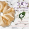 image:imageOLESILK 100 Mulberry Large Silk Scrunchies for Hair Care 2 Pack  Oversized for Women amp Girls Long Thick Curly Braids Hair Soft Smooth for No Damage Hair Care While Sleeping and DailyFloral 31