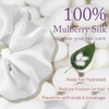 image:imageOLESILK 100 Mulberry Large Silk Scrunchies for Hair Care 2 Pack  Oversized for Women amp Girls Long Thick Curly Braids Hair Soft Smooth for No Damage Hair Care While Sleeping and DailyWhite