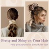 image:imageOLESILK 100 Mulberry Large Silk Scrunchies for Hair Care 2 Pack  Oversized for Women amp Girls Long Thick Curly Braids Hair Soft Smooth for No Damage Hair Care While Sleeping and DailyChampagne
