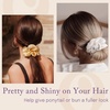 image:imageOLESILK 100 Mulberry Large Silk Scrunchies for Hair Care 2 Pack  Oversized for Women amp Girls Long Thick Curly Braids Hair Soft Smooth for No Damage Hair Care While Sleeping and DailyFloral 02