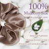 image:imageOLESILK 100 Mulberry Large Silk Scrunchies for Hair Care 2 Pack  Oversized for Women amp Girls Long Thick Curly Braids Hair Soft Smooth for No Damage Hair Care While Sleeping and DailyBrown