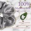 image:imageOLESILK 100 Mulberry Large Silk Scrunchies for Hair Care 2 Pack  Oversized for Women amp Girls Long Thick Curly Braids Hair Soft Smooth for No Damage Hair Care While Sleeping and DailyGray