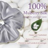 image:imageOLESILK 100 Mulberry Large Silk Scrunchies for Hair Care 2 Pack  Oversized for Women amp Girls Long Thick Curly Braids Hair Soft Smooth for No Damage Hair Care While Sleeping and DailySilver