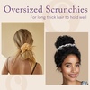 image:imageOLESILK 100 Mulberry Large Silk Scrunchies for Hair Care 2 Pack  Oversized for Women amp Girls Long Thick Curly Braids Hair Soft Smooth for No Damage Hair Care While Sleeping and DailyGray
