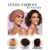 image:imageOLESILK 100 Mulberry Silk Bonnet for Sleeping Women Hair Wrap for Curly Hair Care Real Silk Not Satin PinkBrown Red