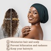 image:imageOLESILK 100 Mulberry Silk Bonnet for Sleeping Women Hair Wrap for Curly Hair Care Real Silk Not Satin PinkCharcoal