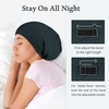 image:imageOLESILK 100 Mulberry Silk Bonnet for Sleeping Women Hair Wrap for Curly Hair Care Real Silk Not Satin PinkCharcoal