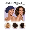 image:imageOLESILK 100 Mulberry Silk Bonnet for Sleeping Women Hair Wrap for Curly Hair Care Real Silk Not Satin PinkDark Blue