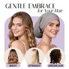 image:imageOLESILK 100 Mulberry Silk Bonnet for Sleeping Women Hair Wrap for Curly Hair Care Real Silk Not Satin PinkDark Grey for Long Hair