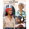 image:imageOLESILK 100 Mulberry Silk Bonnet for Sleeping Women Hair Wrap for Curly Hair Care Real Silk Not Satin PinkLight Blue