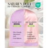 image:imageOLESILK 100 Mulberry Silk Bonnet for Sleeping Women Hair Wrap for Curly Hair Care Real Silk Not Satin PinkLight Purple