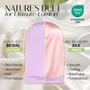 image:imageOLESILK 100 Mulberry Silk Bonnet for Sleeping Women Hair Wrap for Curly Hair Care Real Silk Not Satin PinkLight Purple