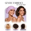 image:imageOLESILK 100 Mulberry Silk Bonnet for Sleeping Women Hair Wrap for Curly Hair Care Real Silk Not Satin PinkLight Purple