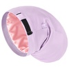image:imageOLESILK 100 Mulberry Silk Bonnet for Sleeping Women Hair Wrap for Curly Hair Care Real Silk Not Satin PinkLight Purple