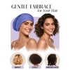 image:imageOLESILK 100 Mulberry Silk Bonnet for Sleeping Women Hair Wrap for Curly Hair Care Real Silk Not Satin PinkOcean Blue