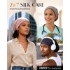 image:imageOLESILK 100 Mulberry Silk Bonnet for Sleeping Women Hair Wrap for Curly Hair Care Real Silk Not Satin PinkPearl Grey