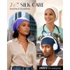 image:imageOLESILK 100 Mulberry Silk Bonnet for Sleeping Women Hair Wrap for Curly Hair Care Real Silk Not Satin PinkWhite