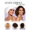 image:imageOLESILK 100 Mulberry Silk Bonnet for Sleeping Women Hair Wrap for Curly Hair Care Real Silk Not Satin PinkWhite