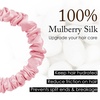 image:imageOLESILK 100 Mulberry Silk Hair Ties No Damage Scrunchies for Women 5 Pack  No Pull Soft Smooth No Crease No Dent Skinny Gentle for Thin Fine Thick Curly Hair All Day Hold Sleep FriendlyLight