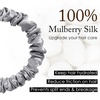 image:imageOLESILK 100 Mulberry Silk Hair Ties No Damage Scrunchies for Women 5 Pack  No Pull Soft Smooth No Crease No Dent Skinny Gentle for Thin Fine Thick Curly Hair All Day Hold Sleep FriendlyDark