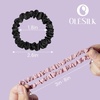 image:imageOLESILK 100 Mulberry Silk Hair Ties No Damage Scrunchies for Women 5 Pack  No Pull Soft Smooth No Crease No Dent Skinny Gentle for Thin Fine Thick Curly Hair All Day Hold Sleep FriendlyBlack  Silvergrey  Royalblue