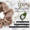 image:imageOLESILK 100 Mulberry Silk Scrunchies for Women Hair Ties No Damage 3 Pack  Smooth Glide SleepReady Tames Frizz Wakes Sleek  On Curly Wavy Fine amp Straight  Softer Overnight Gentle Secure Hold3pcs  BlackCamelCo Co