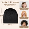 image:imageOLESILK Silk Baby Bonnet 612 Months 100 Mulberry Silk amp Modal AntiFrizz for Curly Hair Adjustable Fit Growing ToddlerBlack