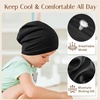 image:imageOLESILK Silk Baby Bonnet 612 Months 100 Mulberry Silk amp Modal AntiFrizz for Curly Hair Adjustable Fit Growing ToddlerBlack