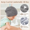 image:imageOLESILK Silk Baby Bonnet 612 Months 100 Mulberry Silk amp Modal AntiFrizz for Curly Hair Adjustable Fit Growing ToddlerDark Grey