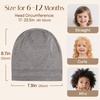 image:imageOLESILK Silk Baby Bonnet 612 Months 100 Mulberry Silk amp Modal AntiFrizz for Curly Hair Adjustable Fit Growing ToddlerDark Grey