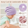 image:imageOLESILK Silk Baby Bonnet 612 Months 100 Mulberry Silk amp Modal AntiFrizz for Curly Hair Adjustable Fit Growing ToddlerLight Purple