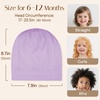 image:imageOLESILK Silk Baby Bonnet 612 Months 100 Mulberry Silk amp Modal AntiFrizz for Curly Hair Adjustable Fit Growing ToddlerLight Purple