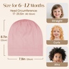 image:imageOLESILK Silk Baby Bonnet 612 Months 100 Mulberry Silk amp Modal AntiFrizz for Curly Hair Adjustable Fit Growing ToddlerPink