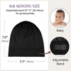 image:imageOLESILK Silk Baby Bonnet for 06 Months  100 Mulberry Silk Toddler Hair Bonnet Adjustable Night Cap for SleepingBlack