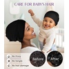 image:imageOLESILK Silk Baby Bonnet for 06 Months  100 Mulberry Silk Toddler Hair Bonnet Adjustable Night Cap for SleepingBlack