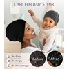 image:imageOLESILK Silk Baby Bonnet for 06 Months  100 Mulberry Silk Toddler Hair Bonnet Adjustable Night Cap for SleepingGrey