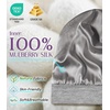 image:imageOLESILK Silk Baby Bonnet for 06 Months  100 Mulberry Silk Toddler Hair Bonnet Adjustable Night Cap for SleepingLight Grey