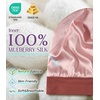 image:imageOLESILK Silk Baby Bonnet for 06 Months  100 Mulberry Silk Toddler Hair Bonnet Adjustable Night Cap for SleepingRed