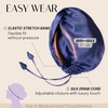 image:imageOLESILK Silk Hair Bonnet for Sleeping Women 100 Mulberry Silk AntiFrizz  22Momme Doublesided Silk for Fine to Medium Curly Wavy Straight Hair Luxurious Overnight Wake up Silky Smooth WashableDark Blue