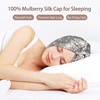 image:imageOLESILK Silk Hair Bonnet for Sleeping Women 100 Mulberry Silk AntiFrizz  22Momme Doublesided Silk for Fine to Medium Curly Wavy Straight Hair Luxurious Overnight Wake up Silky Smooth WashableLetter C