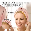 image:imageOLESILK Silk Hair Bonnet for Sleeping Women 100 Mulberry Silk AntiFrizz  22Momme Doublesided Silk for Fine to Medium Curly Wavy Straight Hair Luxurious Overnight Wake up Silky Smooth WashableLavender