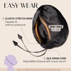 image:imageOLESILK Silk Hair Bonnet for Sleeping Women 100 Mulberry Silk AntiFrizz  22Momme Doublesided Silk for Fine to Medium Curly Wavy Straight Hair Luxurious Overnight Wake up Silky Smooth WashableBlack
