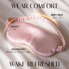 image:imageOLESILK Silk Sleep Mask 100 Mulberry Silk Eye Mask for Sleeping Double Layer Filling and Elastic Strap Travel and Nap Soft Eye Cover Eyeshade with Luxury Bag and Ear Plugs PinkPink