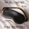 image:imageOLESILK Silk Sleep Mask 100 Mulberry Silk Eye Mask for Sleeping Double Layer Filling and Elastic Strap Travel and Nap Soft Eye Cover Eyeshade with Luxury Bag and Ear Plugs PinkBlack