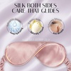 image:imageOLESILK Silk Sleep Mask 100 Mulberry Silk Eye Mask for Sleeping Double Layer Filling and Elastic Strap Travel and Nap Soft Eye Cover Eyeshade with Luxury Bag and Ear Plugs PinkLight Plum