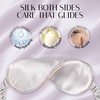 image:imageOLESILK Silk Sleep Mask 100 Mulberry Silk Eye Mask for Sleeping Double Layer Filling and Elastic Strap Travel and Nap Soft Eye Cover Eyeshade with Luxury Bag and Ear Plugs PinkSilver
