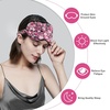 image:imageOLESILK Silk Sleep Mask 100 Mulberry Silk Eye Mask for Sleeping Double Layer Filling and Elastic Strap Travel and Nap Soft Eye Cover Eyeshade with Luxury Bag and Ear Plugs PinkPattern 2