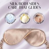 image:imageOLESILK Silk Sleep Mask 100 Mulberry Silk Eye Mask for Sleeping Double Layer Filling and Elastic Strap Travel and Nap Soft Eye Cover Eyeshade with Luxury Bag and Ear Plugs PinkCamel